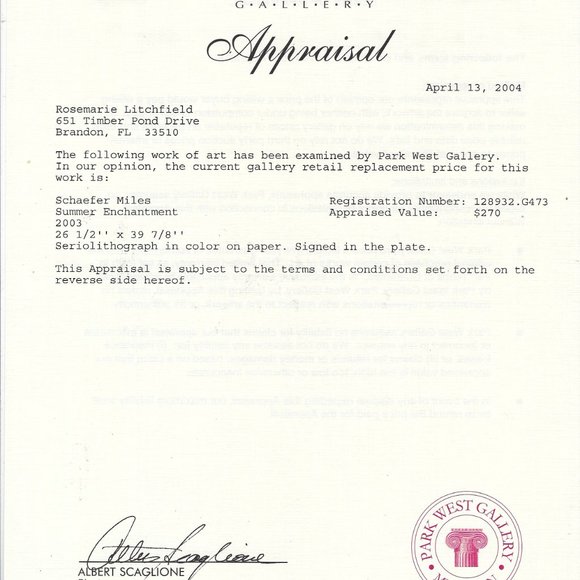 "Summer Enhancement"  by Shaefer/Miles Seriolithograph - Picture 5 of 7